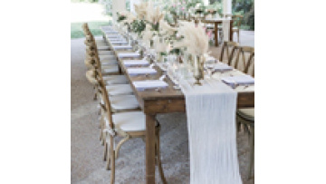 Wholesale Commercial Furniture Rectangle Shape Nature Wood Folding Hotel Banquet Wooden Wedding Outdoor Table1