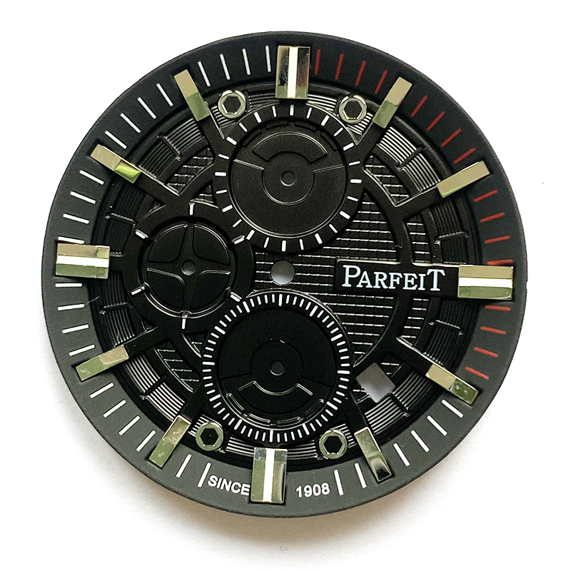 Chronograph watch dial in rehaut