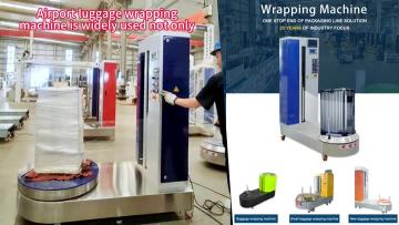  airport luggage baggage wrapping machine