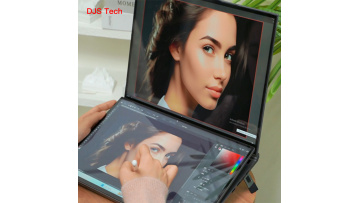 Large-screen dual touchscreen notebook computer