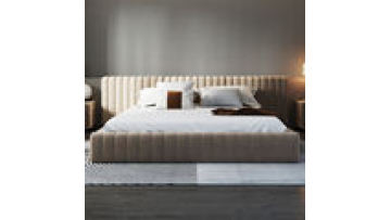 Nordic technology fabric bed light luxury wabi-sabi wind bed simple master bedroom double bed custom for bedroom furniture1