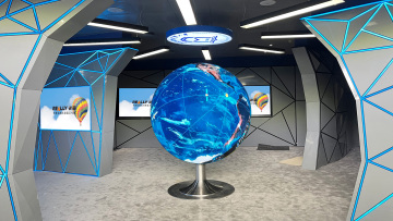 A LED display system in a spherical shape