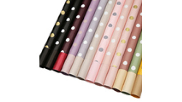 Wholesale Matte Paper Gold Dot Jelly Film Floral Wrapping Paper Gift Bouquet Wrapping Paper1