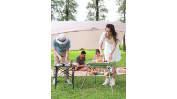 Camel Outdoor Portable Foldable Barbecue Oven  Charcoal Camping Stainless Steel Barbecue Grill1