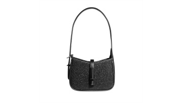 Glittering Leather Baguette Elegant Underarm Trend