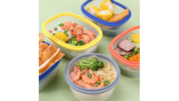 Wholesale Kids Camping 800ml Lunch Boxes Silicone Food Storage Container Kitchen Foldable Collapsible Silicone Lunch Box Set1