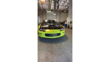Glossy Acid Lime Car Wrap