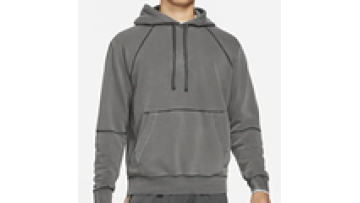 Wholesale Acid Wash Cropped Hoodie with Contrast Stitching 80 Cotton 20 Polyester Hoodies1