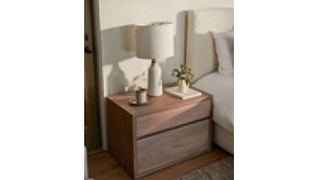 Free sample Minimalism hotel home modern Simplicity  Leather furniture solid wood storage bedroom  bedside table with drawer1