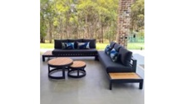 Waterproof Furniture with Cushions Living Room Balcony Patio Hotel Resort Metal Aluminum Alloy Garden Outdoor Sectional Sofas1