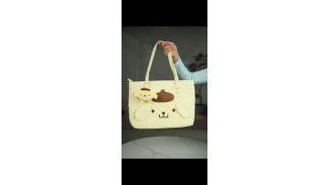 Yellow puppy tote bag