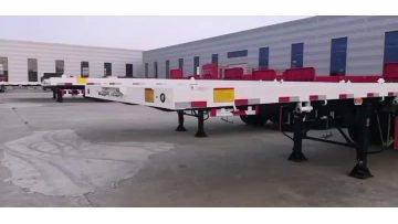 4 axles flatbed container trailer