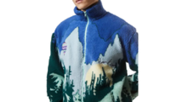 Wholesale Custom Berber Fleece Thick Street Wear Printed Zipper Jacket Coat For Man1
