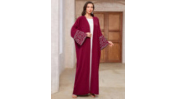 113  Latest Eid Abaya Women Muslim Dress Turkey Open Abaya Designs Cardigan1