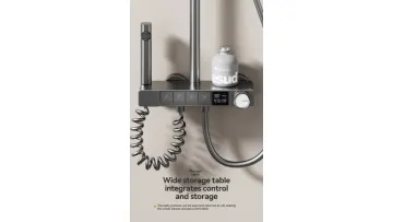 4058 Wholesale Gun Grey Digital Temperature Control Shower Set1