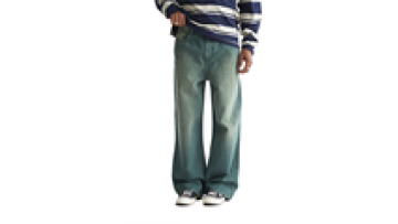 Custom Mens Vintage High Waist Wide Leg Carpenter Flare Jeans Trousers for Men1