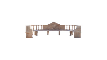 Hand-Carved Stone Bench Durable Outdoor Seating
