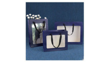 Custom Luxury Kraft Paper Bag With Logo Print In Packaging Bags With Clear Window1