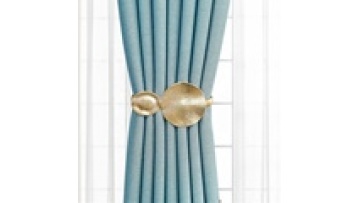 Gold Vintage Metal Leaf Design Curtain Tiebacks Holdbacks1