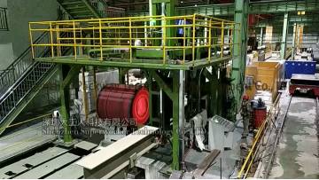 Strapping machine for hot-holled steel coil