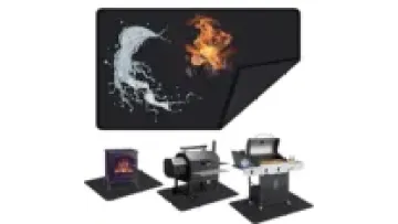 Huicai Fire Pit Mat Under Grill Mat Fire Pit Mat for Outdoor Grill Deck Protector Double-Sided Fireproof BBQ Grill Oil proof1