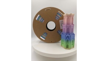 matte rainbow pla filament 