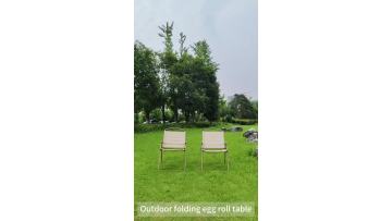 Outdoor folding egg roll table