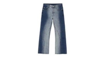 Fashion Quality Street Wear Straight Leg Acid Wash Cotton Stacked Jeans for Men1