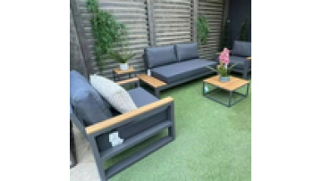 low price Hot sale  High density sponge Metal  Waterproof  Aluminum alloy  Hotel Garden Patio Outdoor sofa1