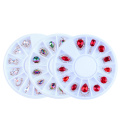 12 Pcs(1 wheel) Nail Art Decoration Wheel Glitter Rhinestone Nail Art Fashionable Decoration 3D DIY Nail Art Stones and Charms,1