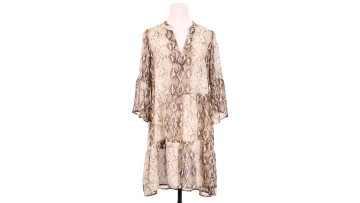 Snakeskin print Midi fashion dress