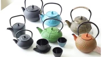Cast iron 500ml tea cup saucermetal european nordic magic tea pot1
