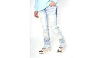 Slim Fit Clothes Biker Custom Denim Distressed Pants Skinny Men Trousers Ripped Blue Jeans1