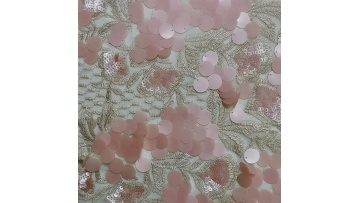 Fashion dress fabric various styles 100% polyester fabric flat embroidery plus 18mm sequin hanging piece embroidery fabric1
