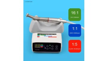 Strong Dental Equipment LED Brushless Electric Motor Dental Micromotor Set with 1: 5 Optical LED Contra Angle E Type1