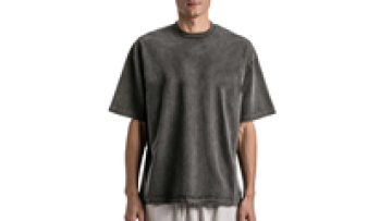 Vintage Heavyweight Tshirt Cotton Polyester Acid Wash T-shirt Oversized for Men1