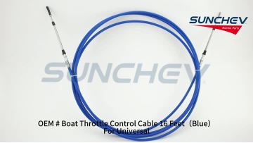 Boat Throttle Control Cable 16 Feet（Blue）