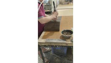 Hardware Installation Process in a Solid Wood Furn