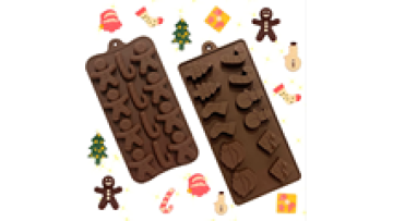Leadone Wholesalefood grade silicone Christmas Chocolate Candy Moulds Cake Baking Molds1