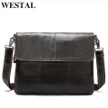 WESTAL messenger bag men's shoulder bags for men genuine leather bag for postman designer male satchels leather bag man 8007