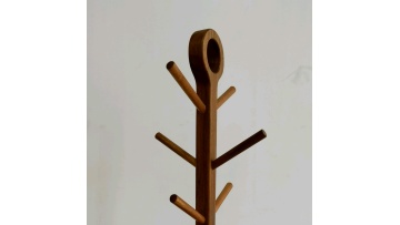 Bamboo Wooden Mug Rack Tree Coffee Tea Cup Organizer Hanger Holder with Hooks Wooden Mug Stand1