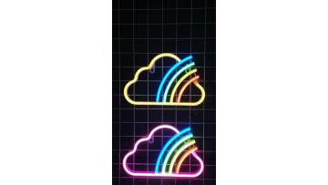 Led Neon Sign Light Rainbow Cloud Boy Girl Star Hello for Room Party Wedding Decoration Xmas Gift Night Toy Animal Kid's Light1