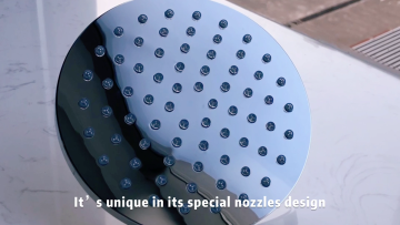 new 6 inch nano silicon nozzles rainfall high pressure full chrome luxury shower head1