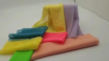 Spot Polyester-ammonia Diamond Mesh Fabric Four-side Elastic Large Hole Cloth Lining Material Shoes Clothing1