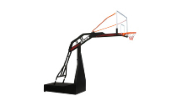 Black Customizable Outdoor Mechanically-adjusted Basketball Backstop Basketball Rack Adult Basketball Rack1