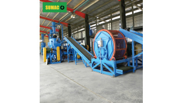 Tire recycling line