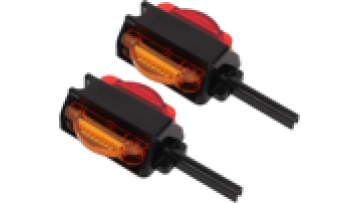 2Pcs LED Trailer Marker Lights - Red and Amber Waterproof Clearance Lamps for Trucks and Vans1