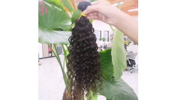 cuticle aligned raw virgin bouncy Natural water wave Human Hair bundles extension1