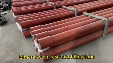Bimetal wear-resistant filling tube