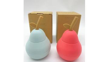 Silicone Pear - shaped Anti - slip Straw Cup